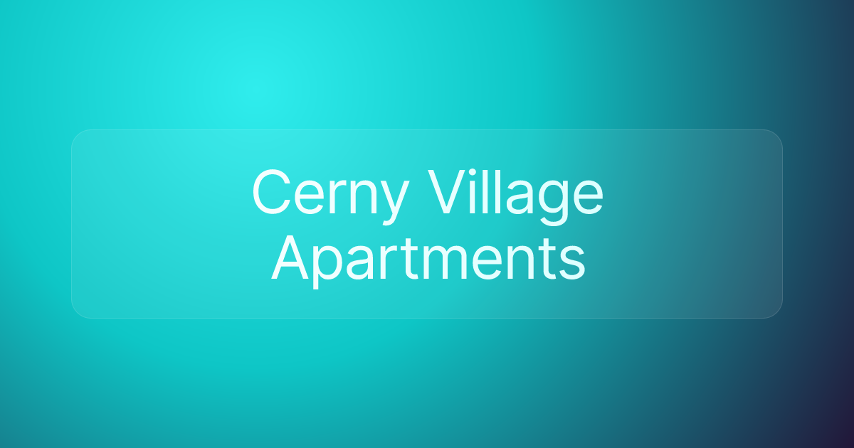 Cerny Village Apartments