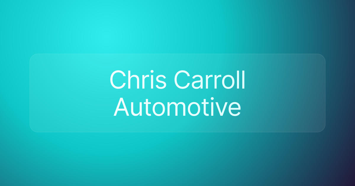 Chris Carroll Automotive