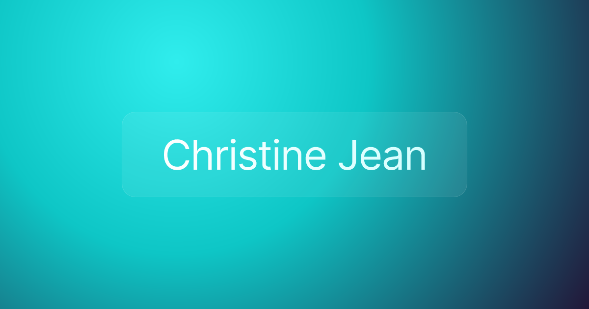 Christine Jean