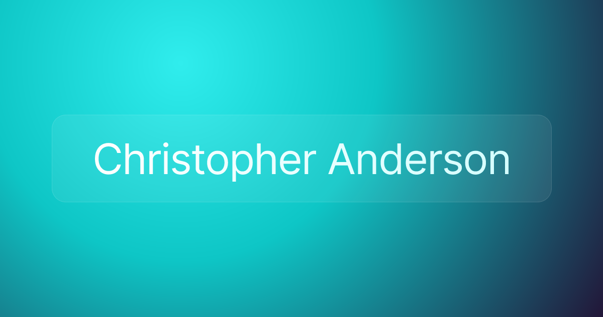 Christopher Anderson