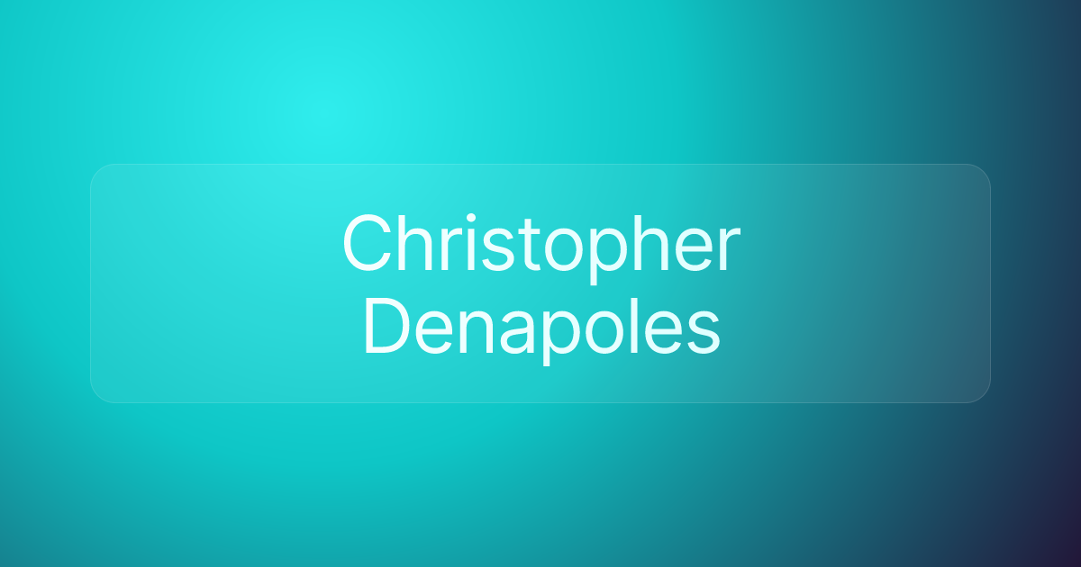 Christopher Denapoles