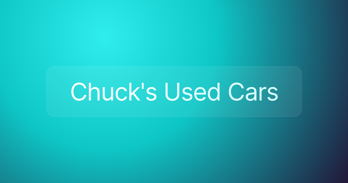 Chuck's Used Cars