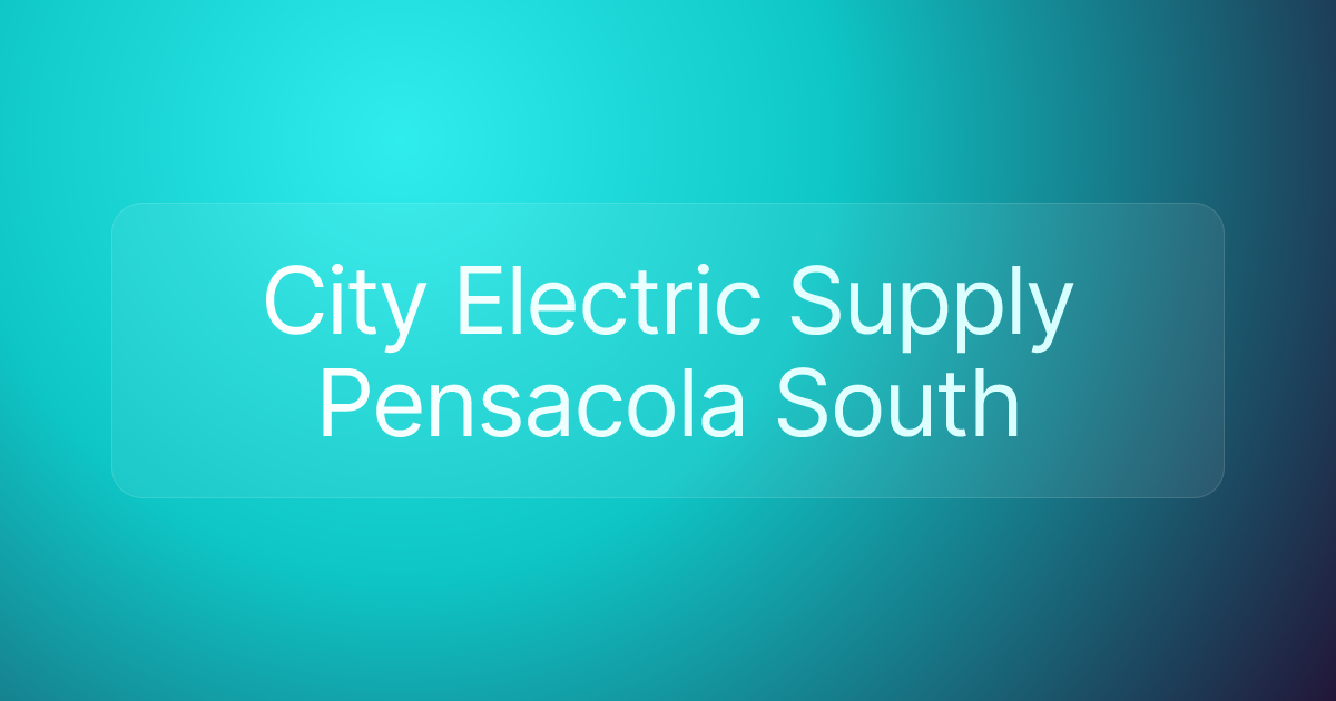 City Electric Supply Pensacola South