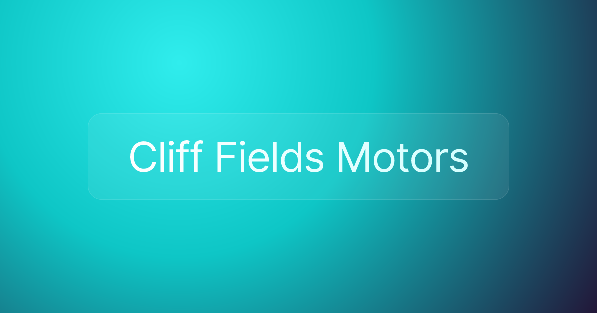 Cliff Fields Motors