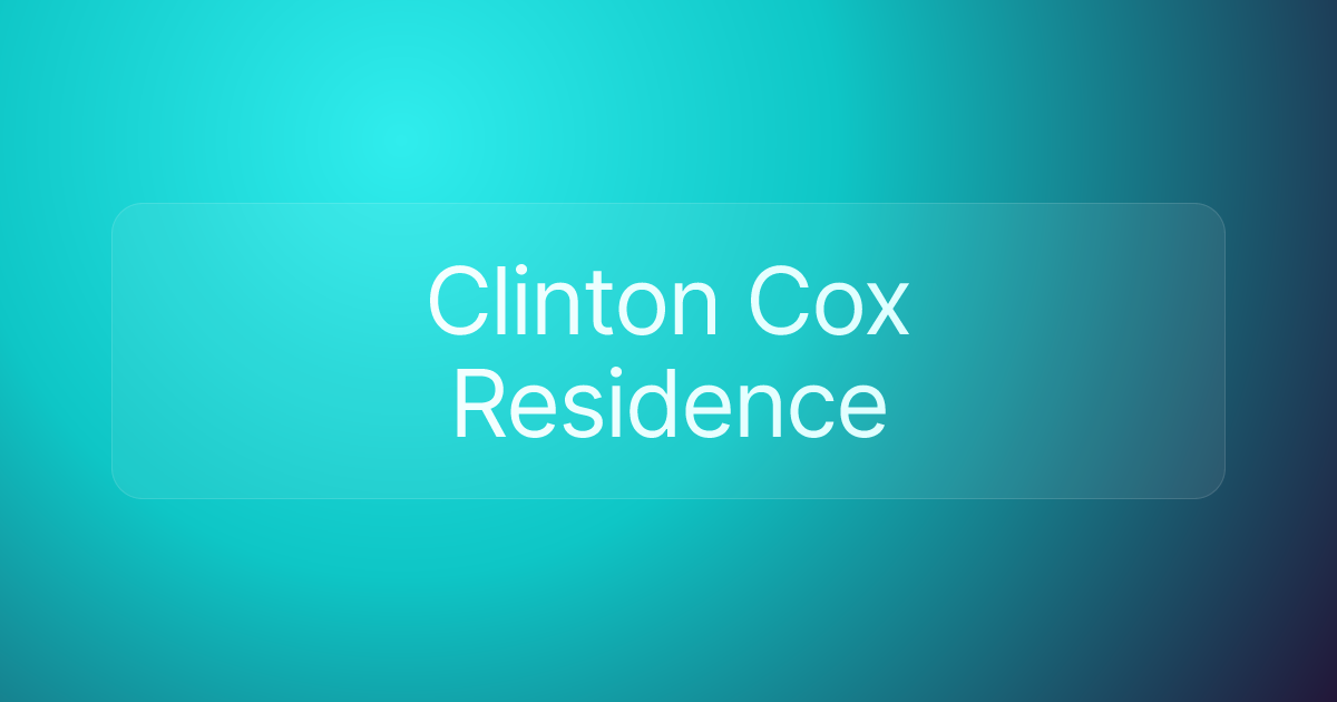 Clinton Cox Residence