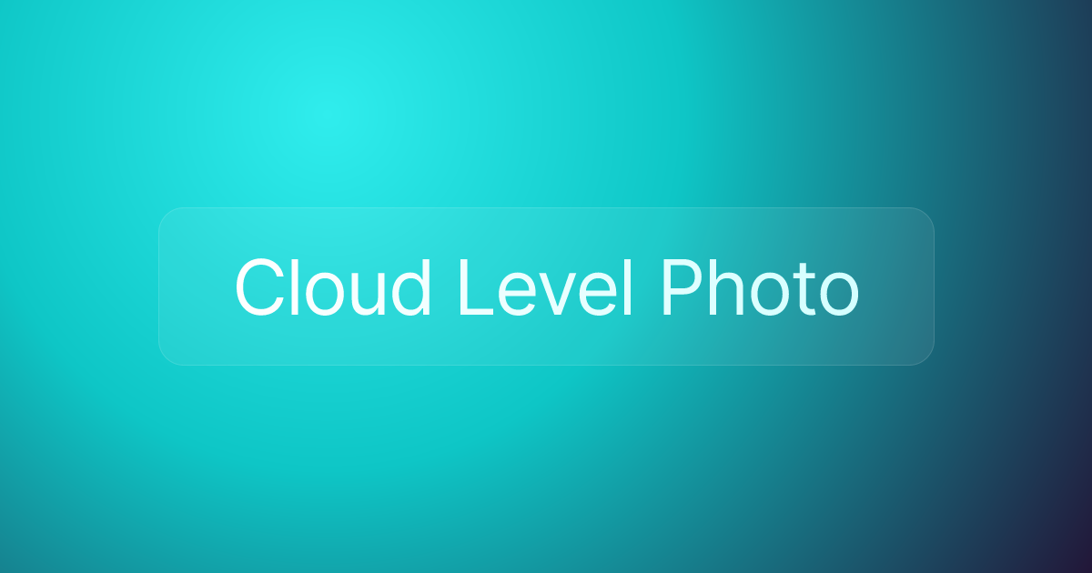 Cloud Level Photo