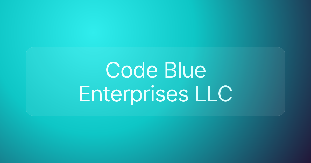 Code Blue Enterprises LLC