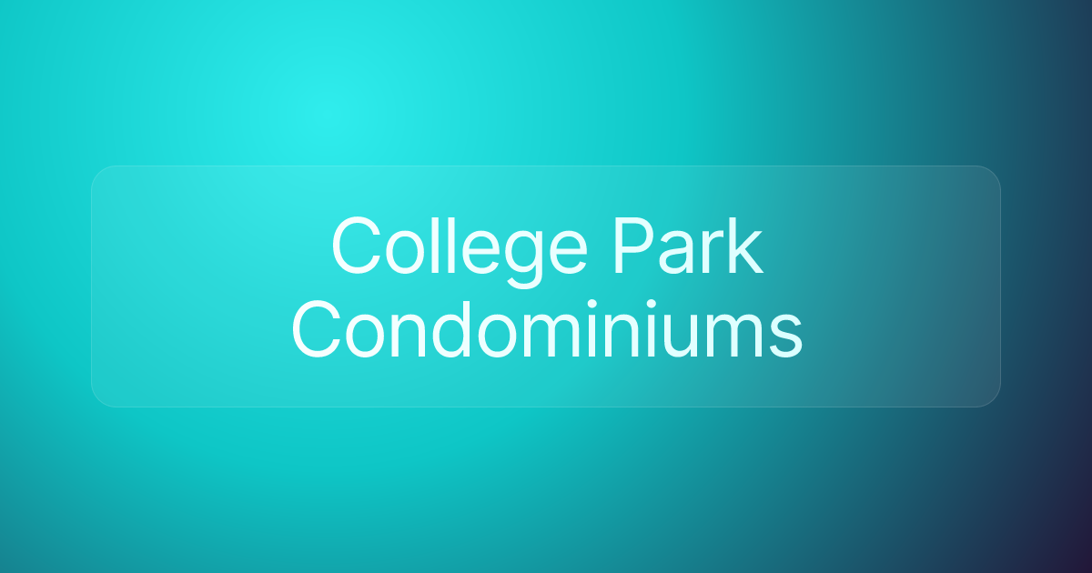 College Park Condominiums
