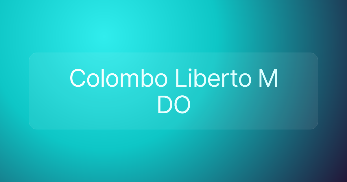 Colombo Liberto M DO