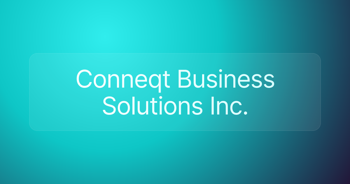 Conneqt Business Solutions Inc.