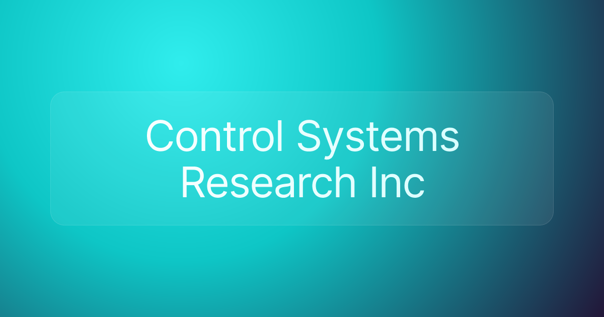 Control Systems Research Inc