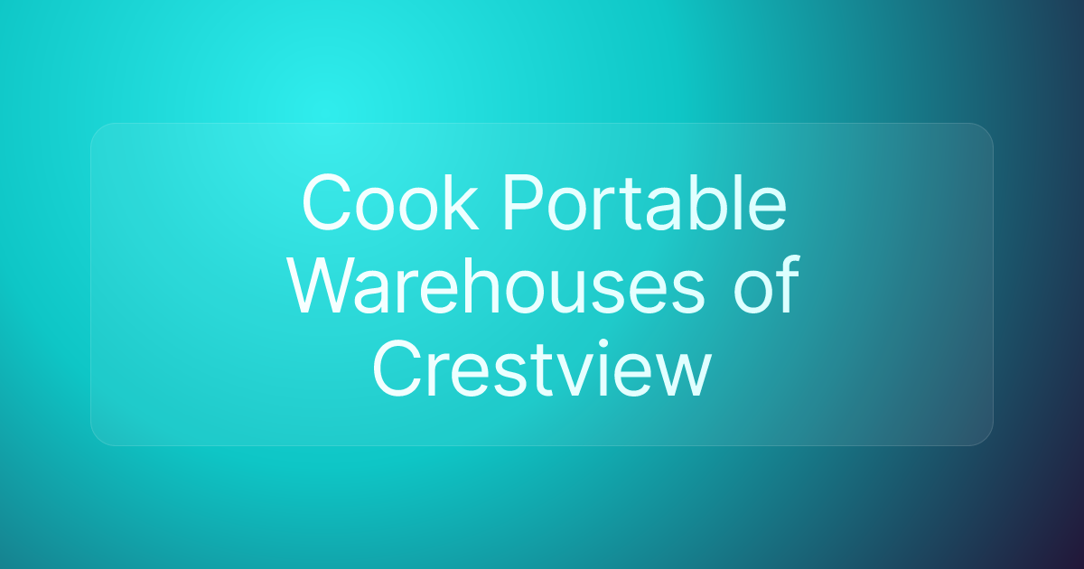 Cook Portable Warehouses of Crestview
