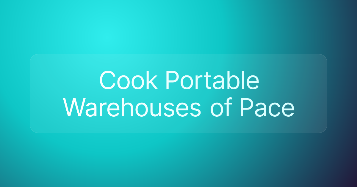 Cook Portable Warehouses of Pace