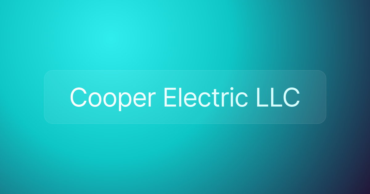 Cooper Electric LLC