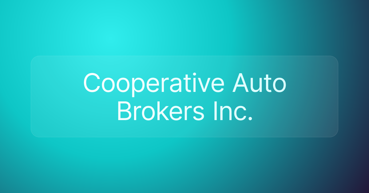 Cooperative Auto Brokers Inc.