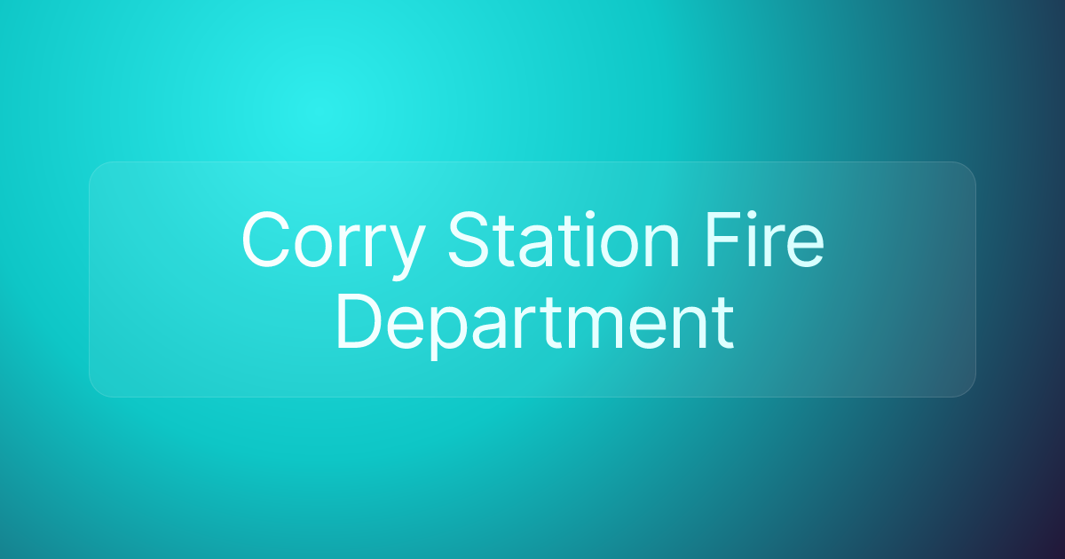 Corry Station Fire Department