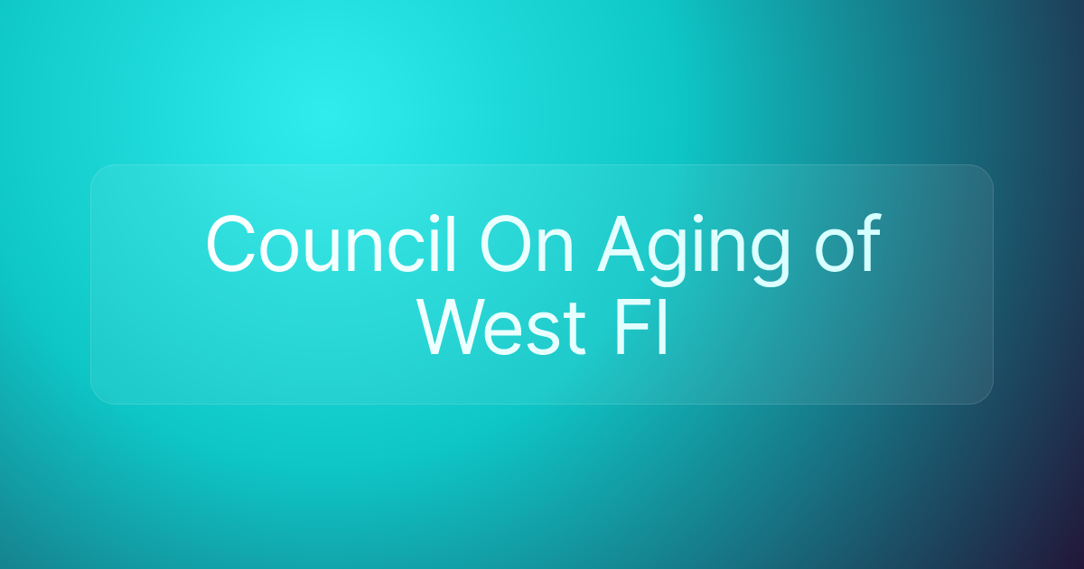 Council On Aging of West Fl