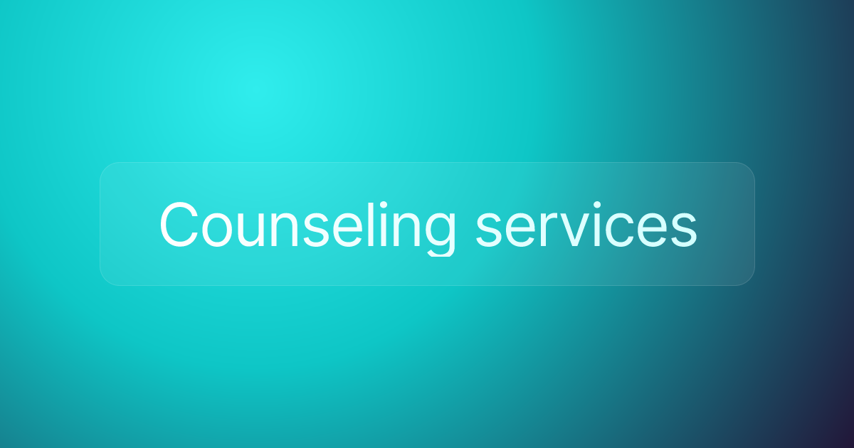 Counseling services