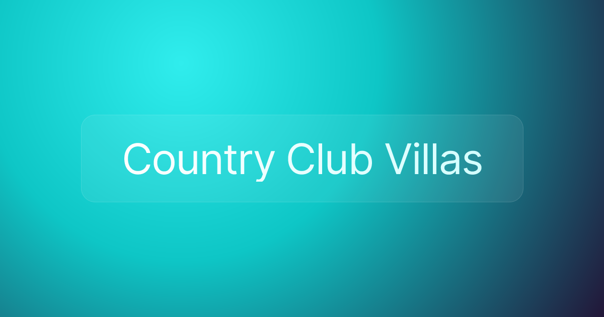 Country Club Villas