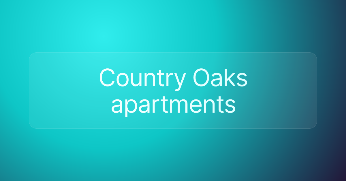 Country Oaks apartments