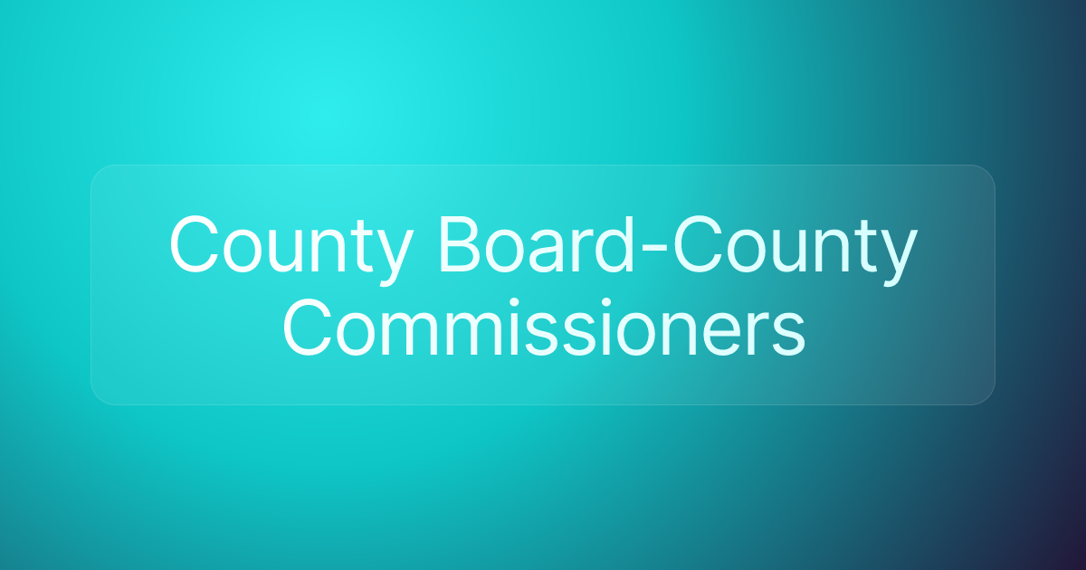 County Board-County Commissioners