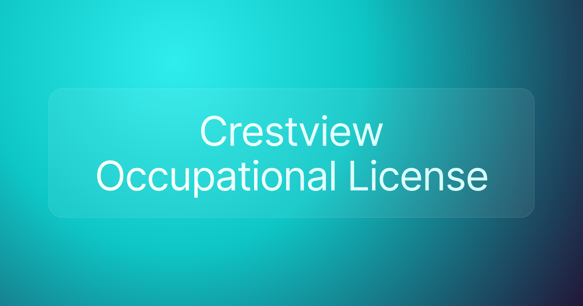 Crestview Occupational License