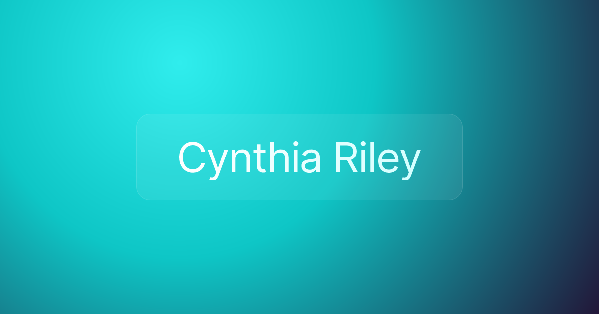 Cynthia Riley