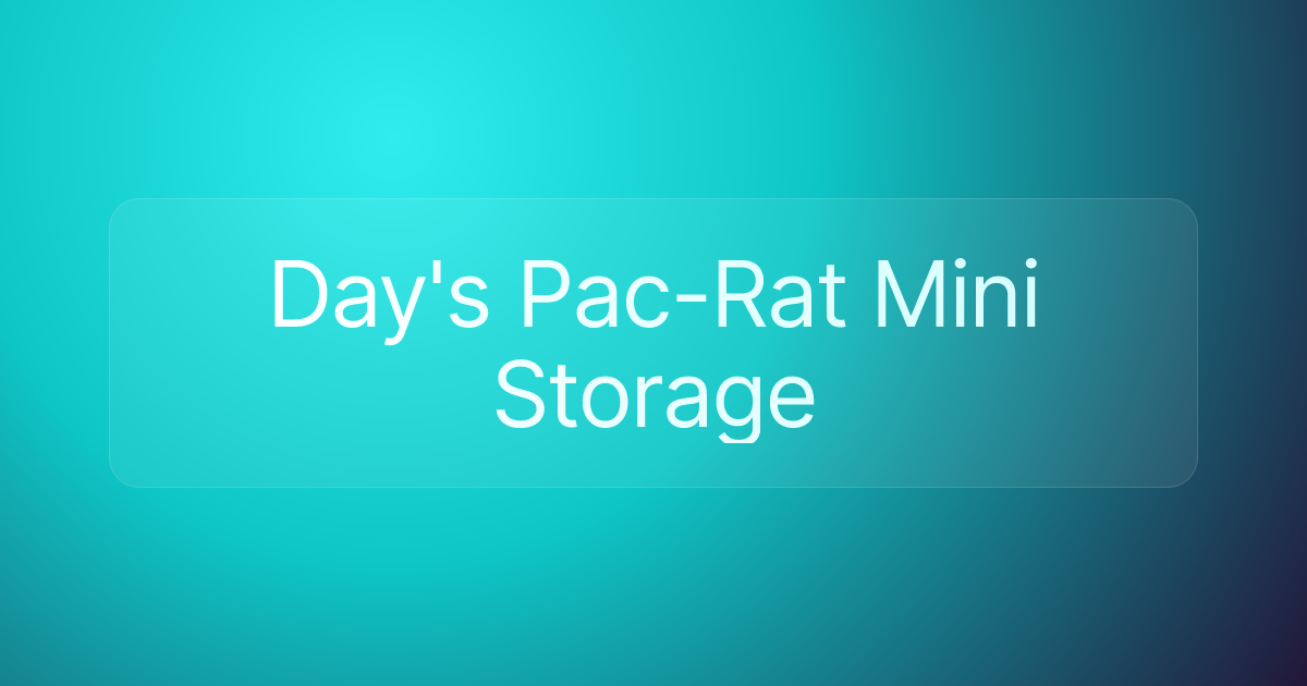 Day's Pac-Rat Mini Storage