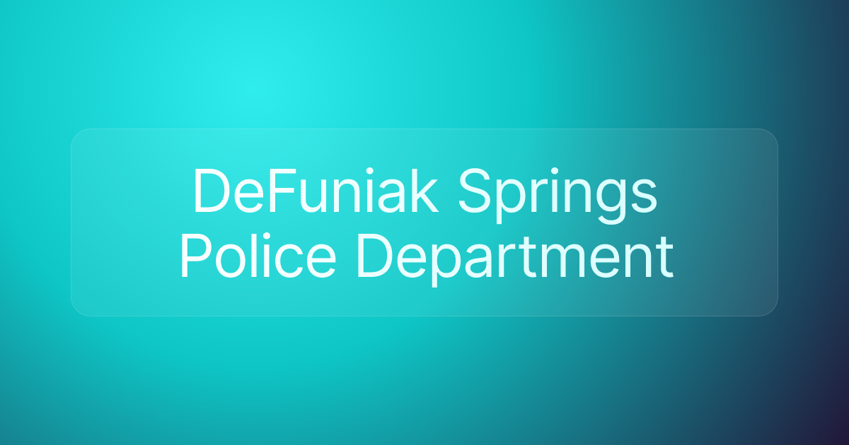 DeFuniak Springs Police Department