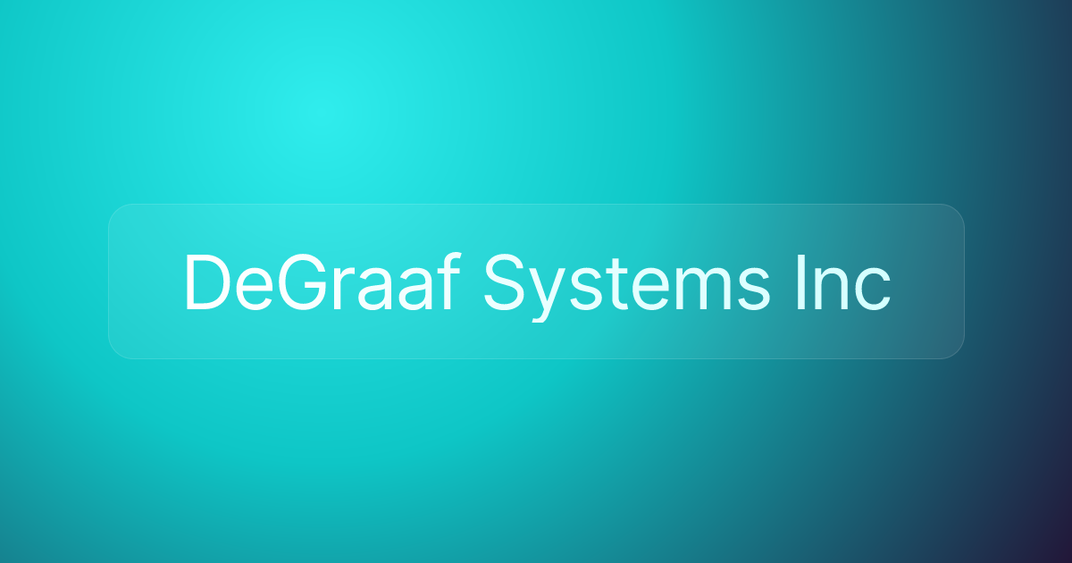 DeGraaf Systems Inc