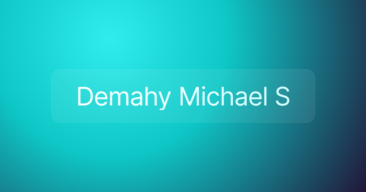 Demahy Michael S