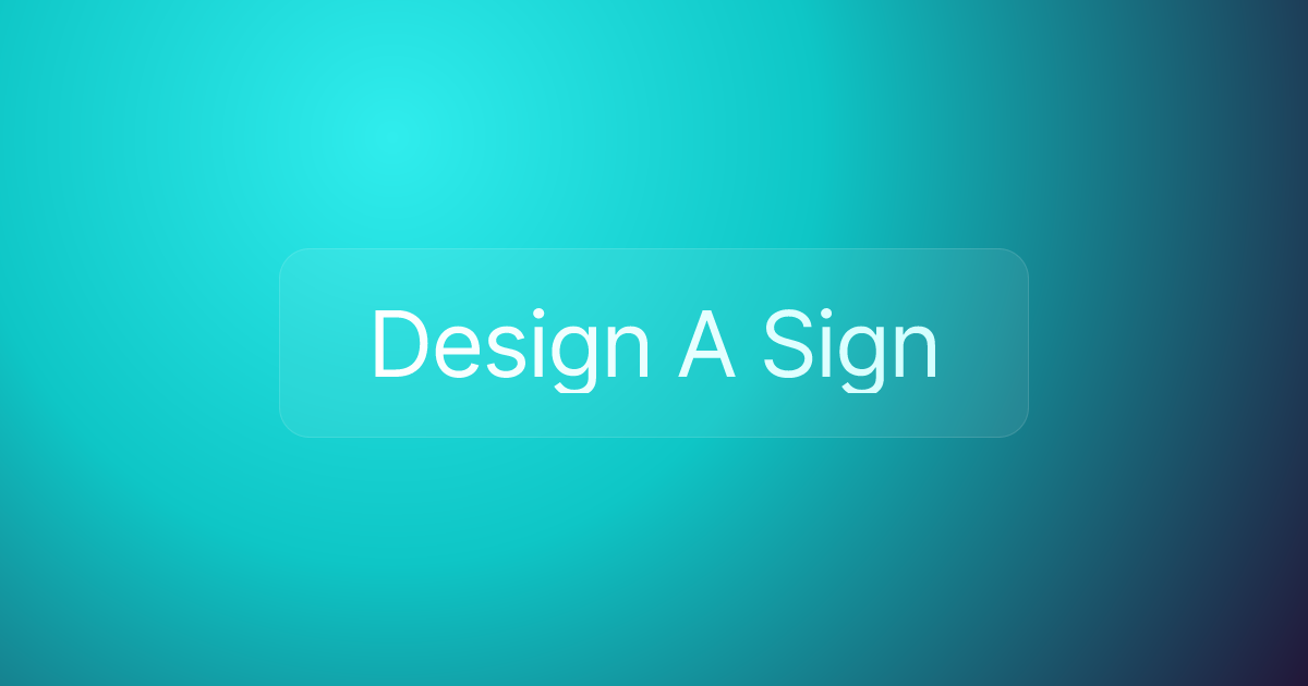 Design A Sign
