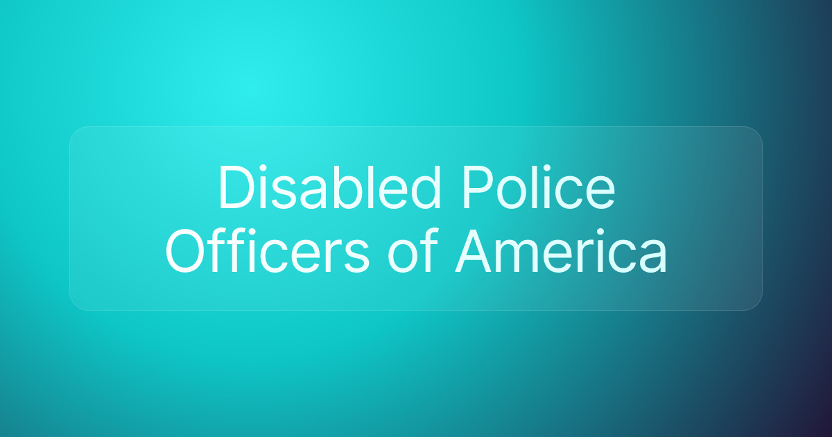 Disabled Police Officers of America