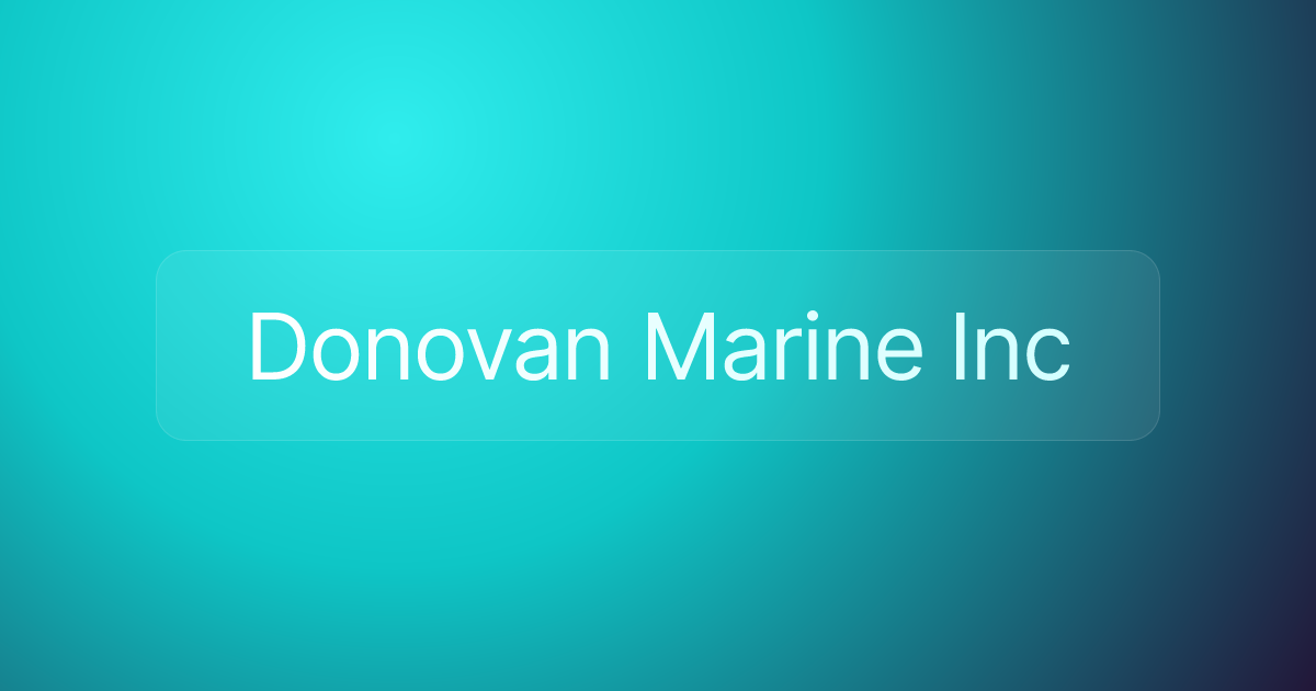 Donovan Marine Inc