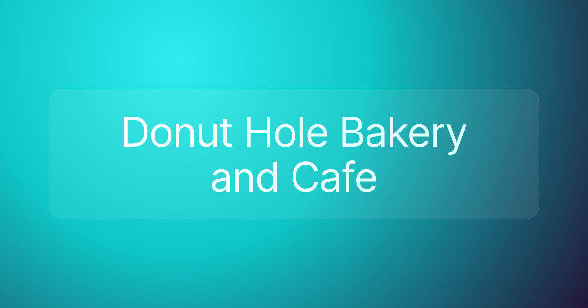 Donut Hole Bakery and Cafe