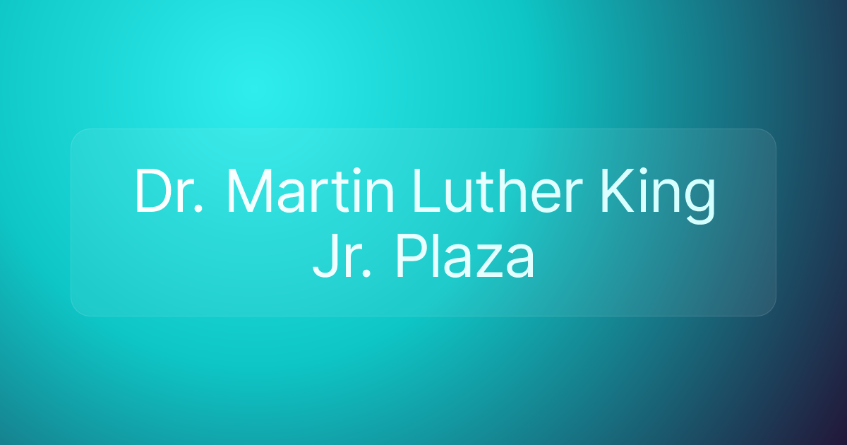 Dr. Martin Luther King Jr. Plaza