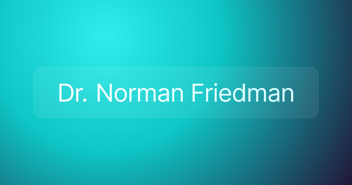 Dr. Norman Friedman