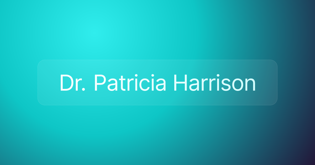 Dr. Patricia Harrison