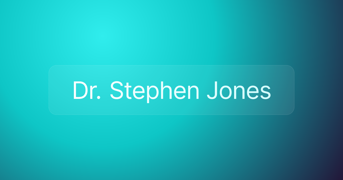 Dr. Stephen Jones
