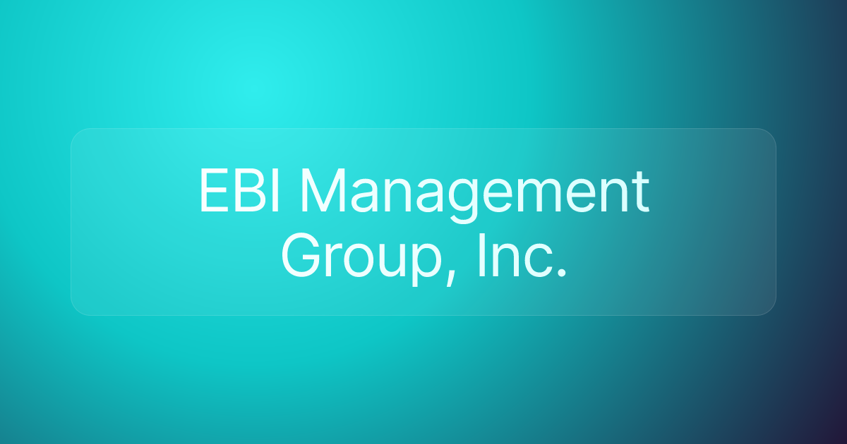 EBI Management Group, Inc.