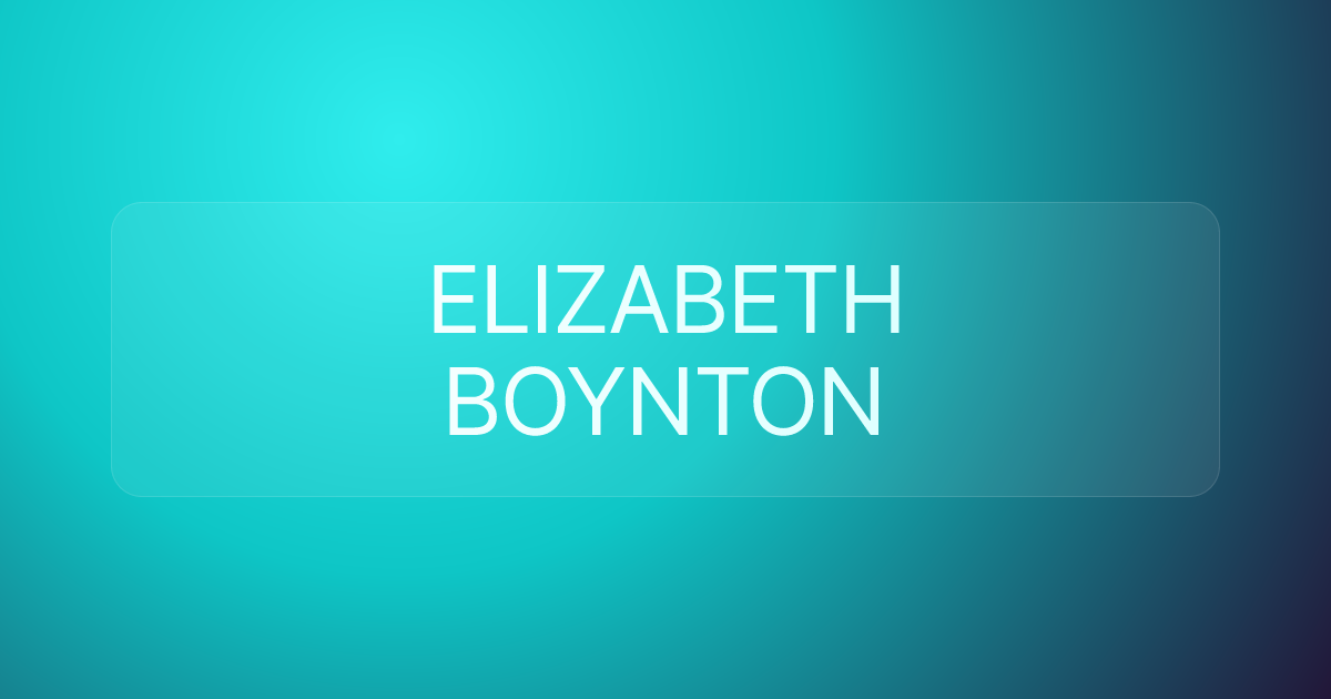 ELIZABETH BOYNTON