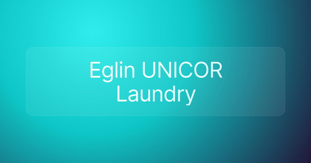 Eglin UNICOR Laundry