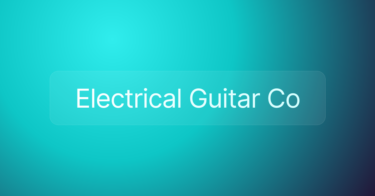 Electrical Guitar Co