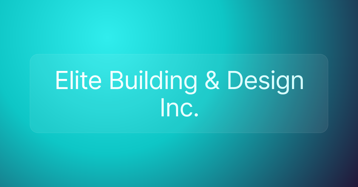 Elite Building & Design Inc.