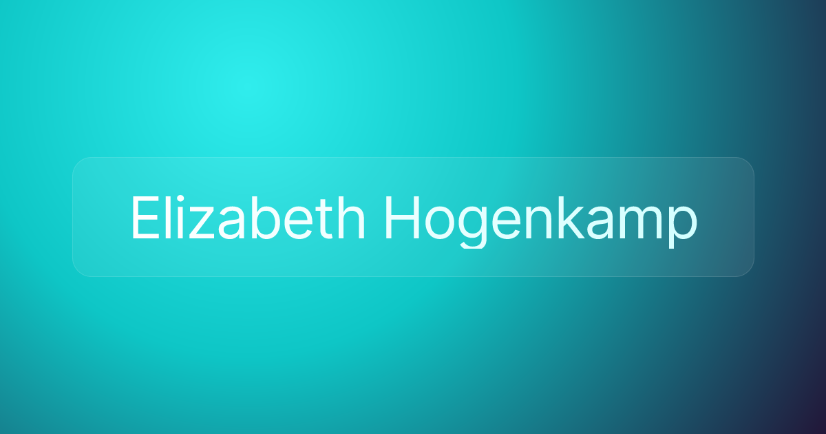 Elizabeth Hogenkamp
