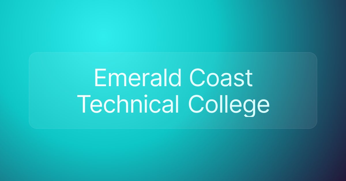 Emerald Coast Technical College