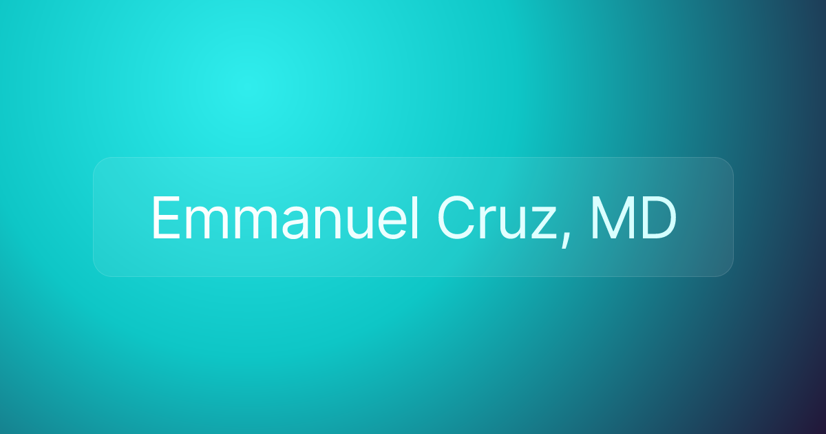 Emmanuel Cruz, MD
