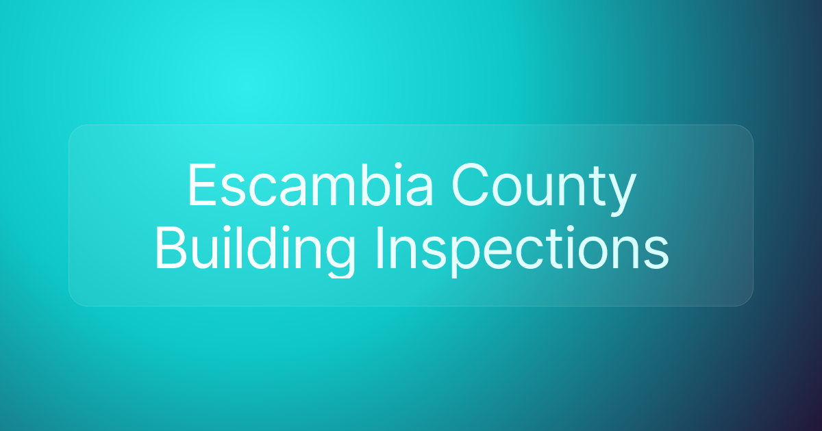 Escambia County Building Inspections