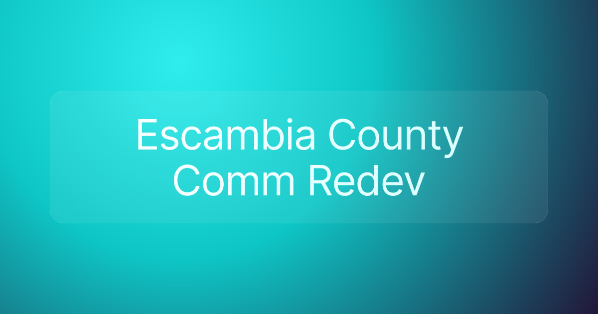 Escambia County Comm Redev