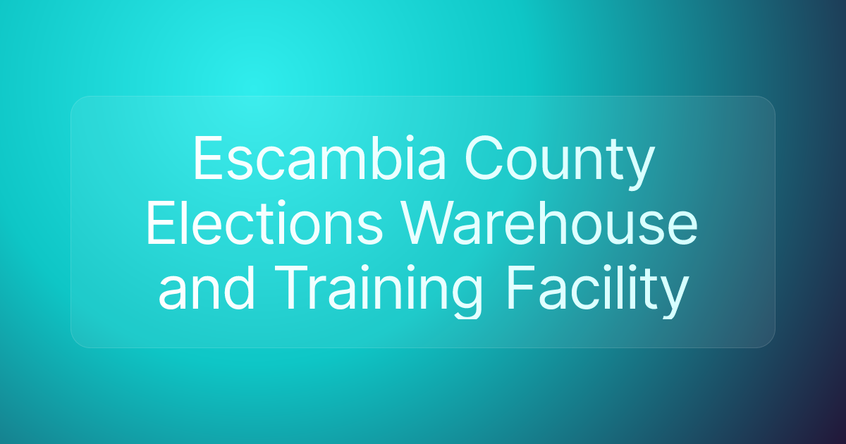 Escambia County Elections Warehouse and Training Facility